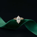 2.06 Ct Marquise Moissanite Pavé Wrap Engagement Ring