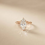 2.06 Ct Marquise Moissanite Pavé Wrap Engagement Ring