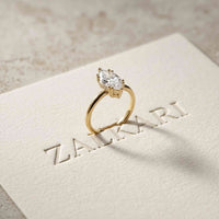 2.06 Ct Marquise Moissanite Pavé Wrap Engagement Ring