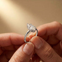 2.06 Ct Marquise Moissanite Pavé Wrap Engagement Ring