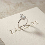 2.06 Ct Marquise Moissanite Pavé Wrap Engagement Ring