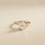 2.04 Ct Oval Moissanite Pavé Basket Setting Engagement Ring