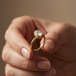 2.04 Ct Oval Moissanite Pavé Basket Setting Engagement Ring