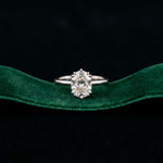 2.04 Ct Oval Moissanite Pavé Basket Setting Engagement Ring