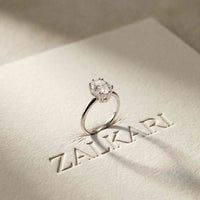 2.04 Ct Oval Moissanite Pavé Basket Setting Engagement Ring