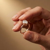2.04 Ct Pear Moissanite Side-Profile Sparkle Engagement Ring