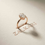 2.04 Ct Pear Moissanite Side-Profile Sparkle Engagement Ring
