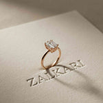 2.05 Ct Radiant Moissanite Hidden Halo Engagement Ring Rose Gold