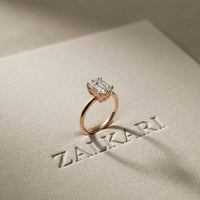 2.05 Ct Radiant Moissanite Hidden Halo Engagement Ring Rose Gold