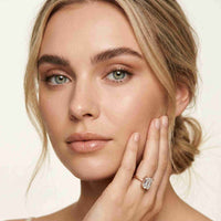 2.05 Ct Radiant Moissanite Hidden Halo Engagement Ring Rose Gold