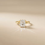 2.05 Ct Radiant Moissanite Hidden Halo Engagement Ring Gold