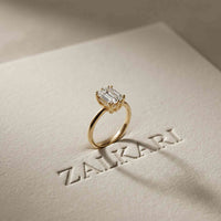 2.05 Ct Radiant Moissanite Hidden Halo Engagement Ring Gold