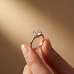 2.04 Ct Round Moissanite Concealed Halo Engagement Ring