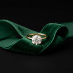 2.04 Ct Round Moissanite Concealed Halo Engagement Ring