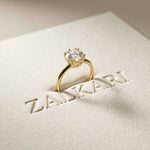 2.04 Ct Round Moissanite Concealed Halo Engagement Ring
