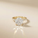 4.58 Ct Round Moissanite Delicate Hidden Halo Engagement Ring