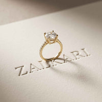 4.58 Ct Round Moissanite Delicate Hidden Halo Engagement Ring