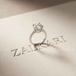 4.58 Ct Round Moissanite Delicate Hidden Halo Engagement Ring