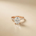 4.58 Ct Cushion Moissanite Micropavé Band Engagement Ring