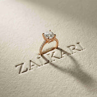 4.58 Ct Cushion Moissanite Hidden Halo Solitaire Engagement Ring
