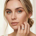 4.58 Ct Cushion Moissanite Hidden Halo Solitaire Engagement Ring