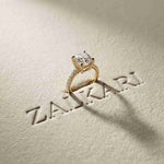 4.58 Ct Cushion Moissanite Hidden Halo Solitaire Engagement Ring