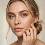 4.59 Ct Emerald Cut Moissanite Petite Engagement Ring