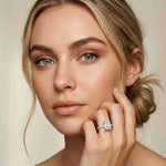 4.59 Ct Emerald Cut Moissanite Petite Engagement Ring