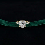 4.58 Ct Heart Moissanite Hidden Halo Engagement Ring