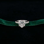 4.58 Ct Heart Moissanite Hidden Halo Engagement Ring
