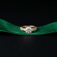 2.78 Ct Round Moissanite Twisted Shank Engagement Ring