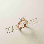 2.78 Ct Round Moissanite Twisted Shank Engagement Ring