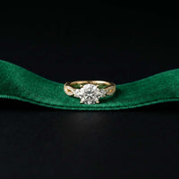 2.78 Ct Round Moissanite Twisted Shank Engagement Ring