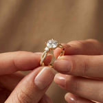 2.78 Ct Round Moissanite Twisted Shank Engagement Ring
