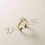 2.78 Ct Round Moissanite Twisted Shank Engagement Ring