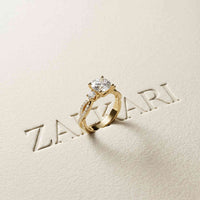 2.78 Ct Round Moissanite Twisted Shank Engagement Ring