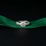 2.78 Ct Round Moissanite Twisted Shank Engagement Ring