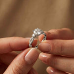 2.78 Ct Round Moissanite Twisted Shank Engagement Ring