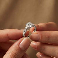 2.78 Ct Round Moissanite Twisted Shank Engagement Ring