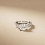 2.78 Ct Round Moissanite Twisted Shank Engagement Ring