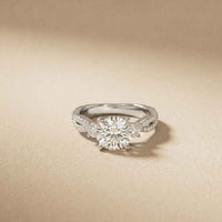 2.78 Ct Round Moissanite Twisted Shank Engagement Ring
