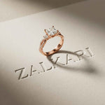 2.78 Ct Asscher Moissanite Infinity Twist Engagement Ring