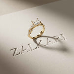 2.78 Ct Asscher Moissanite Infinity Twist Engagement Ring