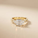 2.78 Ct Asscher Moissanite Infinity Twist Engagement Ring