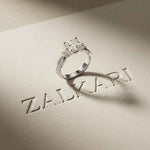 2.78 Ct Asscher Moissanite Infinity Twist Engagement Ring