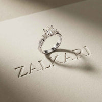 2.78 Ct Asscher Moissanite Infinity Twist Engagement Ring