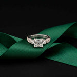 2.78 Ct Asscher Moissanite Infinity Twist Engagement Ring