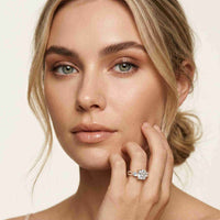 2.78 Ct Cushion Moissanite Crossover Engagement Ring