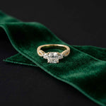 2.78 Ct Cushion Moissanite Crossover Engagement Ring