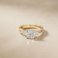 2.78 Ct Cushion Moissanite Crossover Engagement Ring